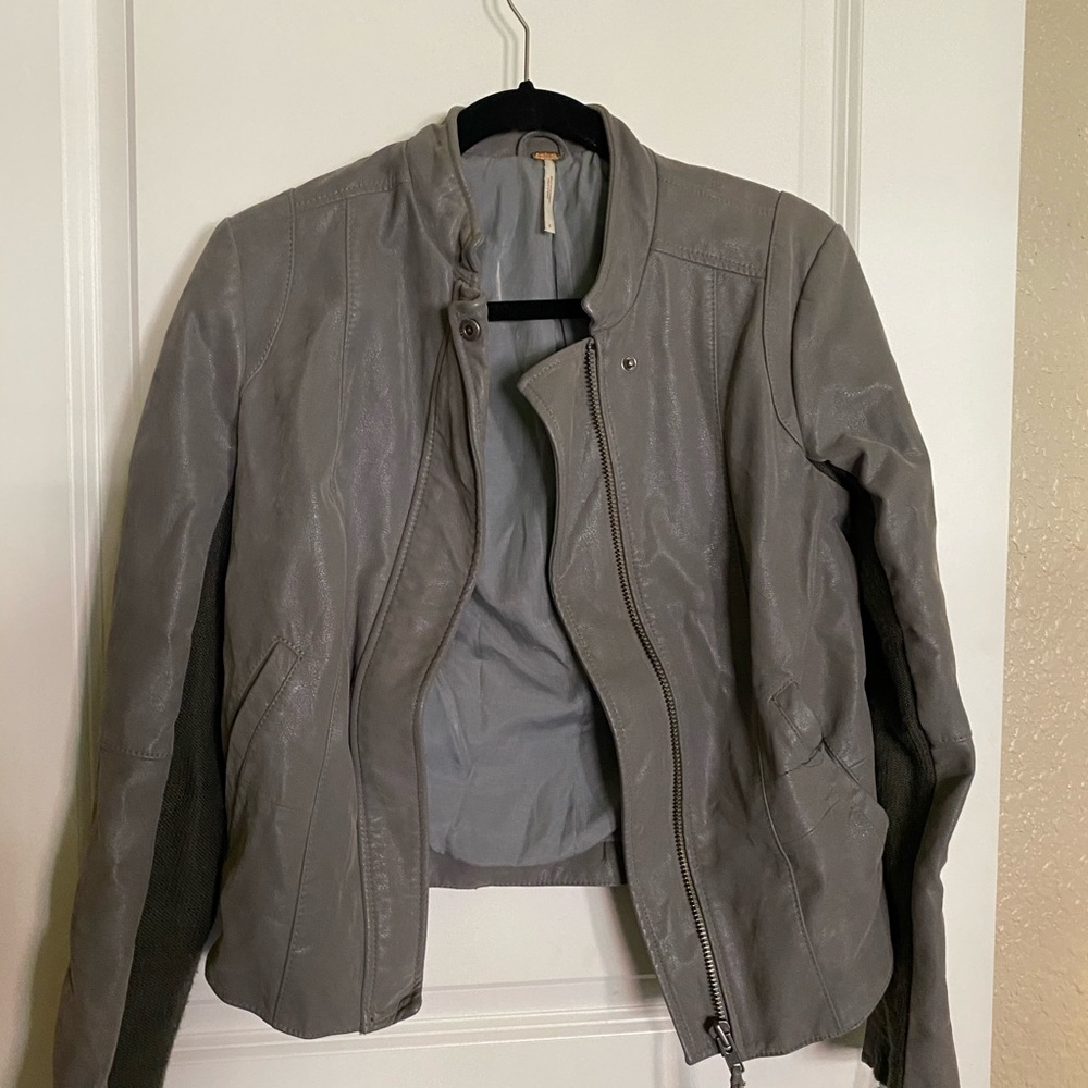 Suede motor jacket